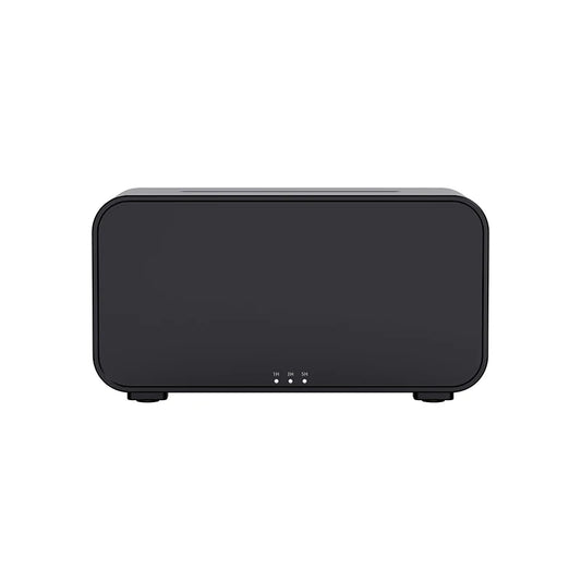 Mini Flame Aroma Diffuser Black – 7-Color Essential Oil Humidifier
