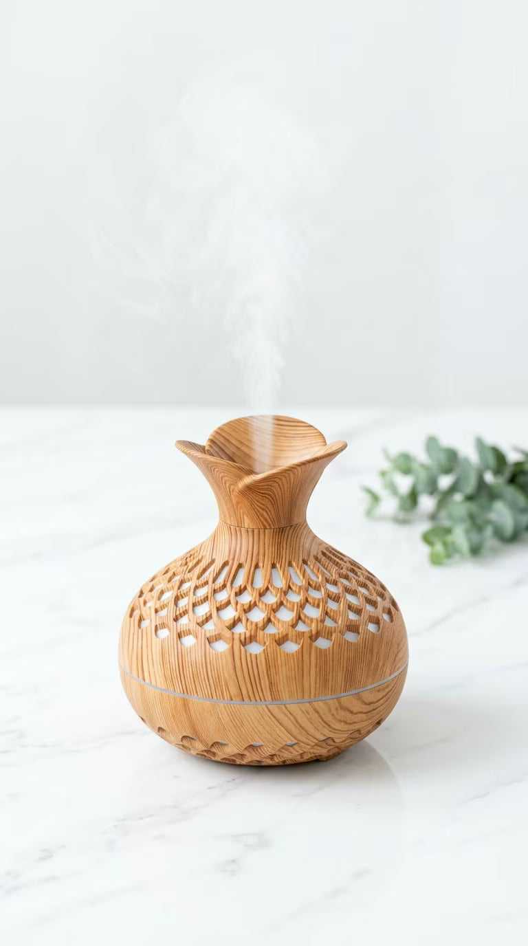 Aroma Diffuser 300ml Wood Grain | USB Ultrasonic Essential Oil Humidifier | Mayjam