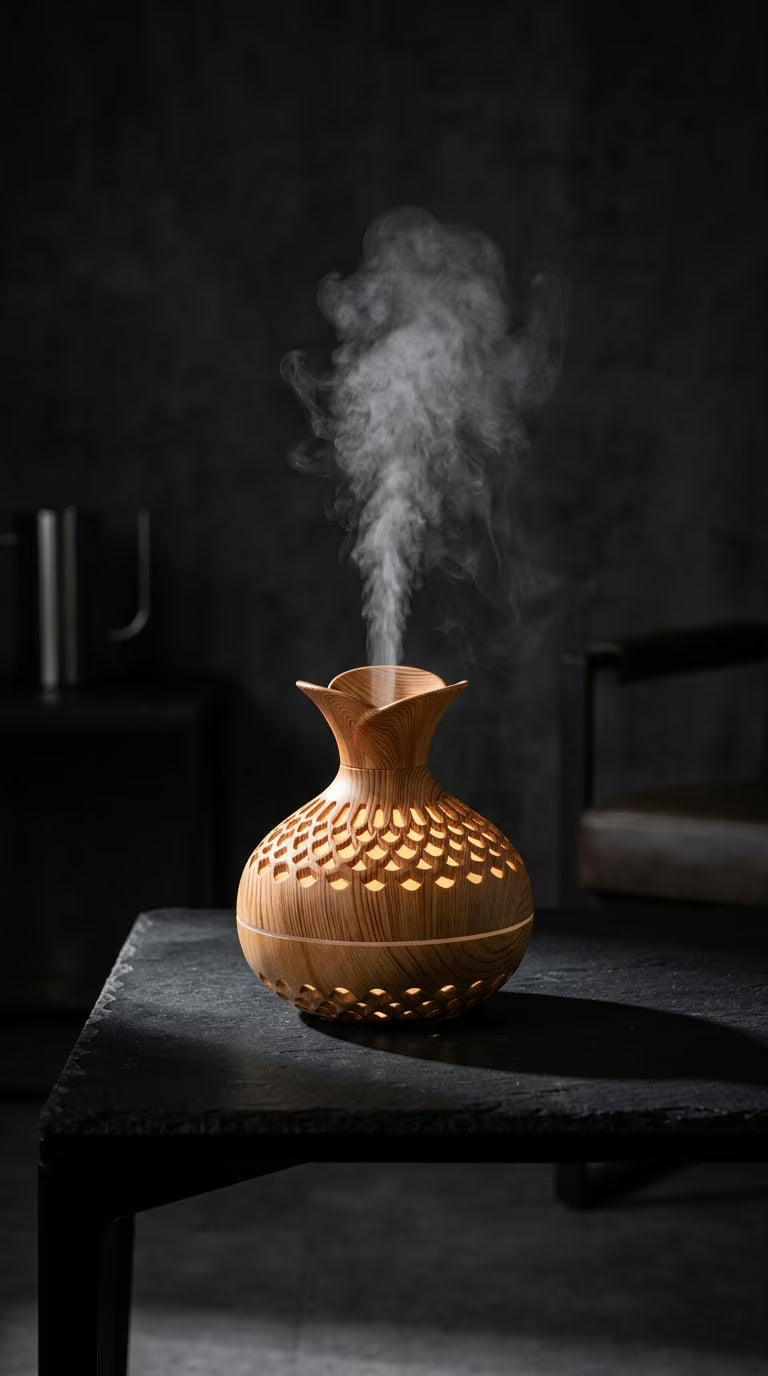 Aroma Diffuser 300ml Wood Grain | USB Ultrasonic Essential Oil Humidifier | Mayjam - Image 2