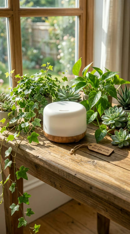 Aroma Diffuser 500ml Wood Grain | USB Essential Oil Humidifier with Colorful Night Light | Mayjam - Image 4