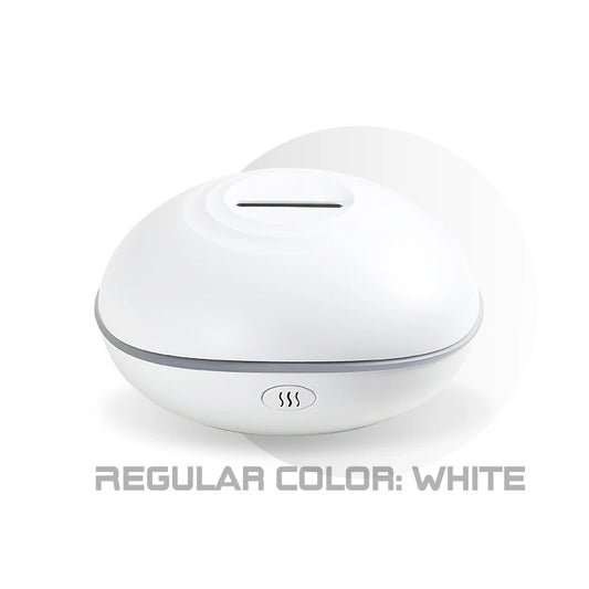 Flame Aroma Diffuser 200ml White | Essential Oil Humidifier with Remote & 7-Color LED Light WHITE