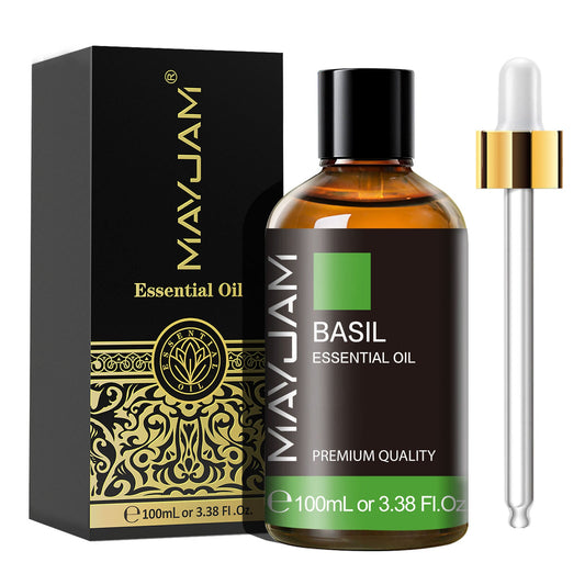 Basil Essential Oil 100ml | Natural Aromatherapy | Mayjam Basil - 100ml