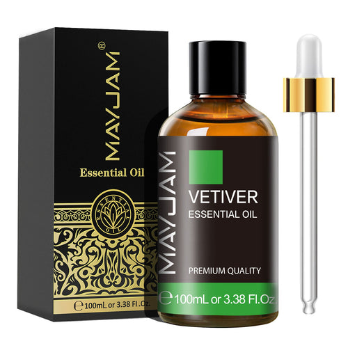 Vetiver Essential Oil 100ml | Natural Aromatherapy | Mayjam